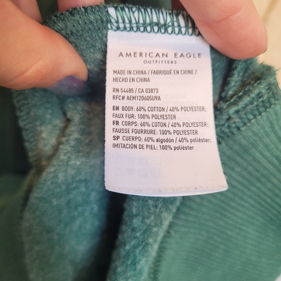 American Eagle Green Pullover Green Sweater Women's Medium - Picture 5 of 6